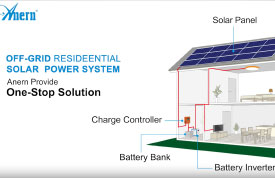 Sistema solare domestico con batteria al litio off-grid
